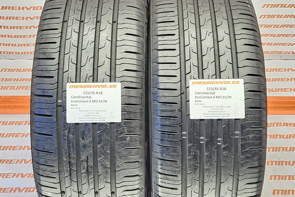 Подержанный летняя шина 225/45R18 Continental EcoContact 6 MO 91/W