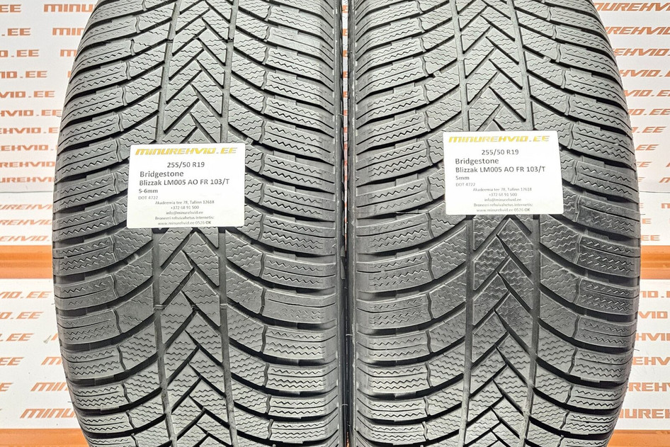Подержанный нешипованная шина 255/50R19 Bridgestone Blizzak LM005 AO FR 103/T