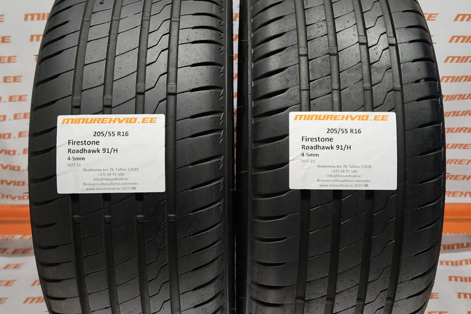 Used summer tire 205/55R16 Firestone Roadhawk 91/H