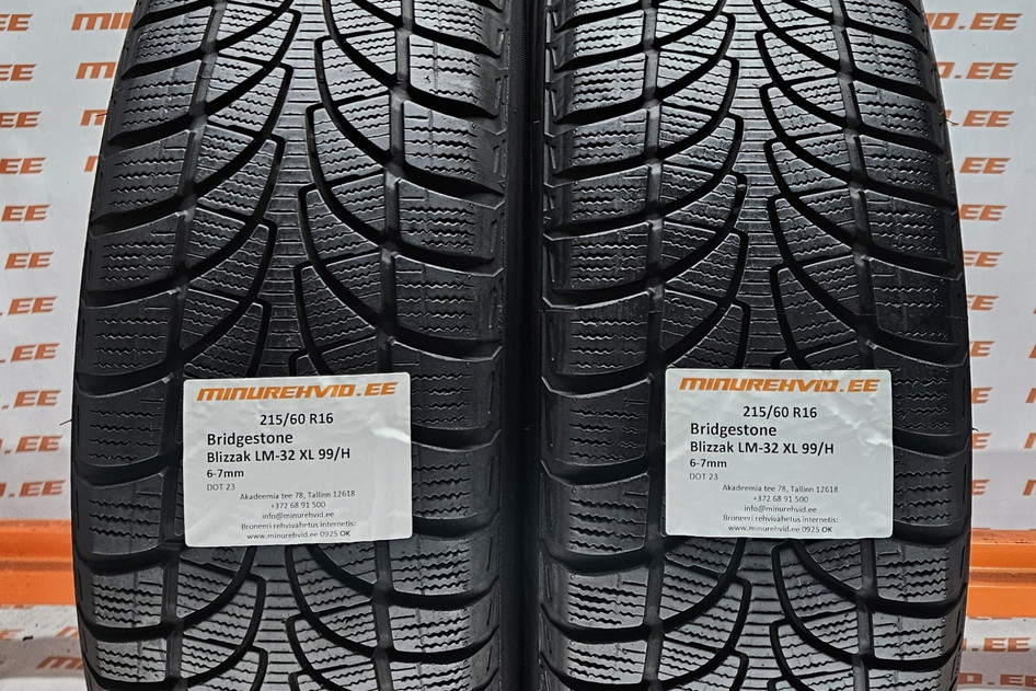 Used studless winter tire 215/60R16 Bridgestone Blizzak LM-32 XL 99/H