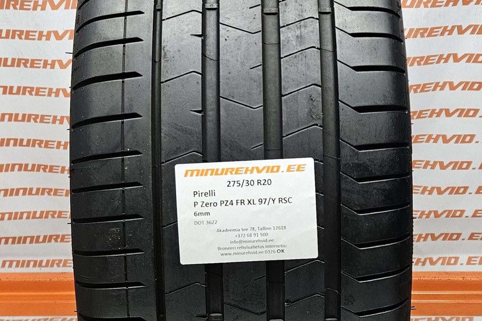 Kasutatud suverehv 275/30R20 Pirelli P Zero PZ4 FR XL 97/Y RSC