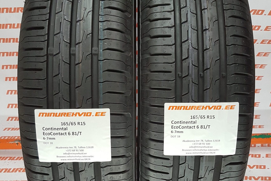 Подержанный летняя шина 165/65R15 Continental EcoContact 6 81/T