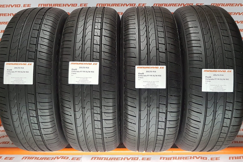 Kasutatud suverehv 205/55R16 Pirelli Cinturato P7 FR 91/W RSC/