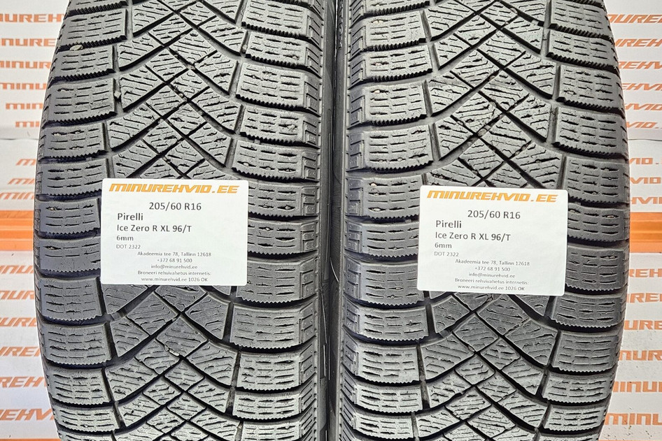 Подержанный нешипованная шина 205/60R16 Pirelli Ice Zero R XL 96/T