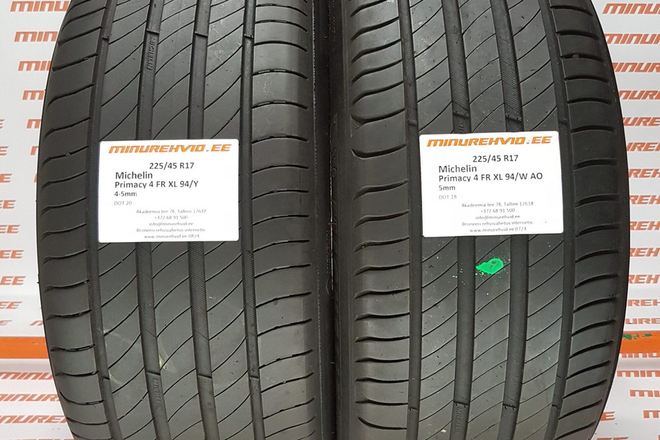 Kasutatud suverehv 225/45R17 Michelin Primacy 4 FR 91/W