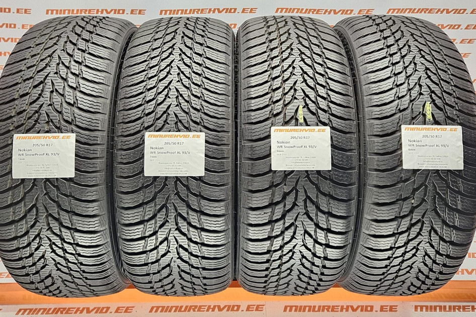 Kasutatud lamellrehv 205/50R17 Nokian WR SnowProof XL 93/V
