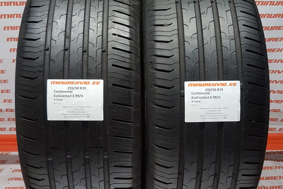 Used summer tire 235/50R19 Continental EcoContact 6 99/V