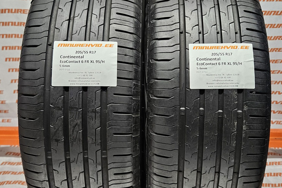 Kasutatud suverehv 205/55R17 Continental EcoContact 6 FR XL 95/H 0722