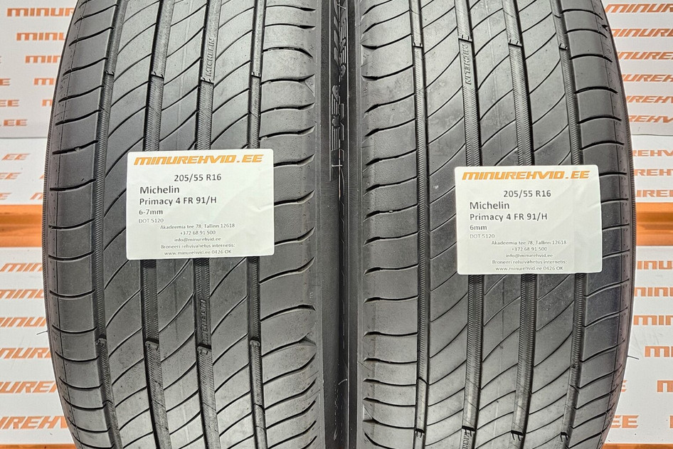 Подержанный летняя шина 205/55R16 Michelin Primacy 4 FR 91/H 5120