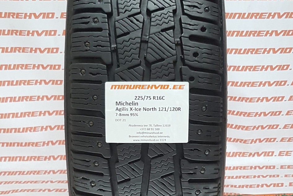 Used studded tire 225/75R16 Michelin Agilis X-Ice North 121/120R