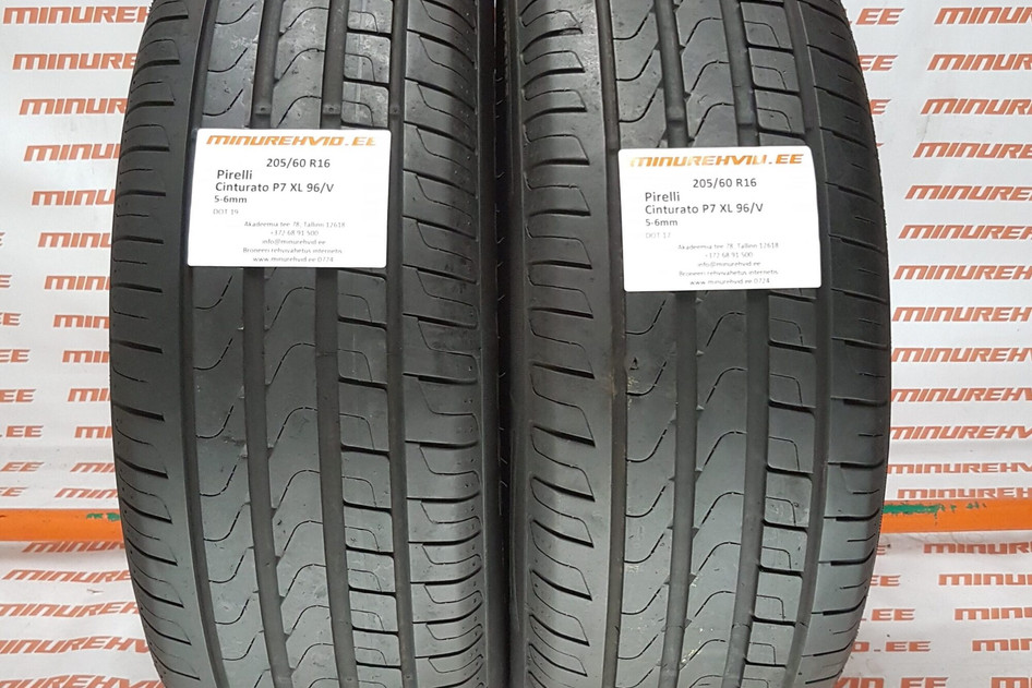 Подержанный летняя шина 205/60R16 Pirelli Cinturato P7 XL 96/V