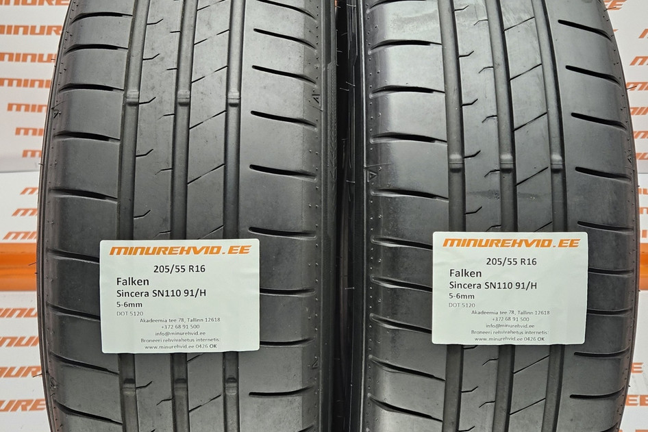 Used summer tire 205/55R16 Falken Sincera SN110 91/H