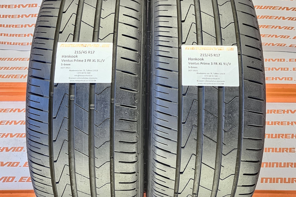 Used summer tire 215/45R17 Hankook Ventus Prime 3 FR XL 91/V