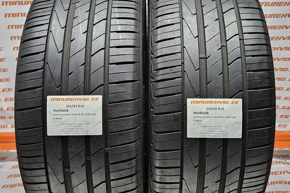 Used summer tire 255/45R19 Hankook Ventus S1 Evo 2 SUV FR XL 104/Y AO