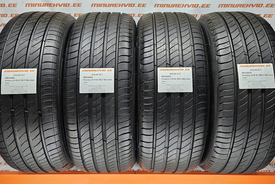 Used summer tire 225/45R17 Michelin Primacy 4 FR XL 94/V like new