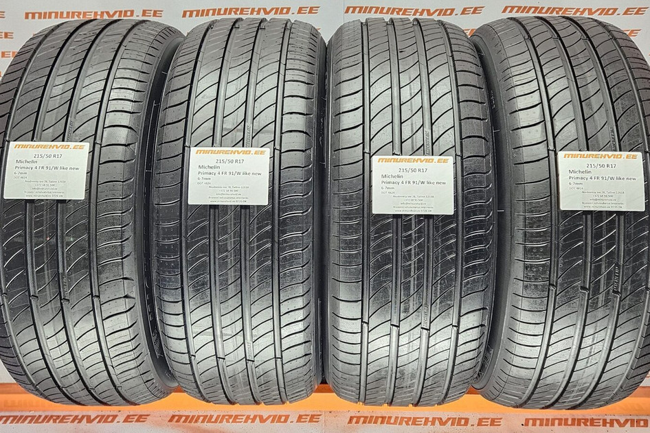 Подержанный летняя шина 215/50R17 Michelin Primacy 4 FR 91/W like new