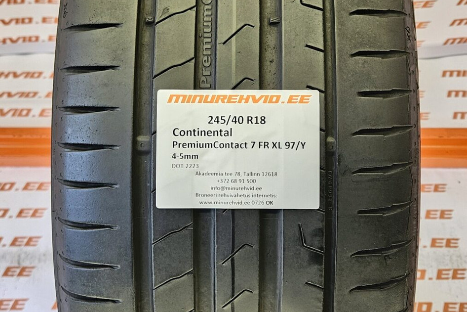 Used summer tire 245/40R18 Continental PremiumContact 7 FR XL 97/Y