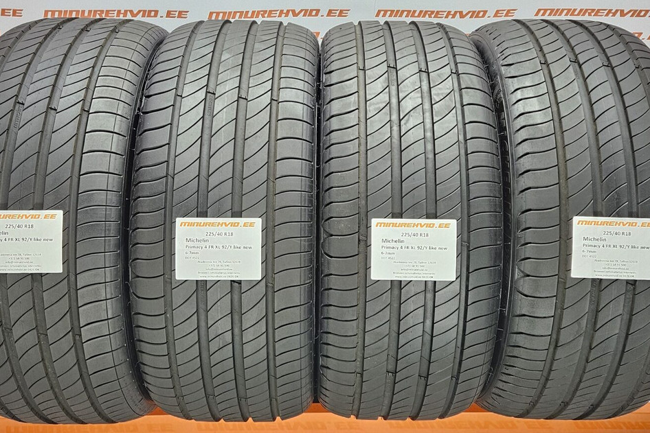 Used summer tire 225/40R18 Michelin Primacy 4 FR XL 92/Y like new 4522