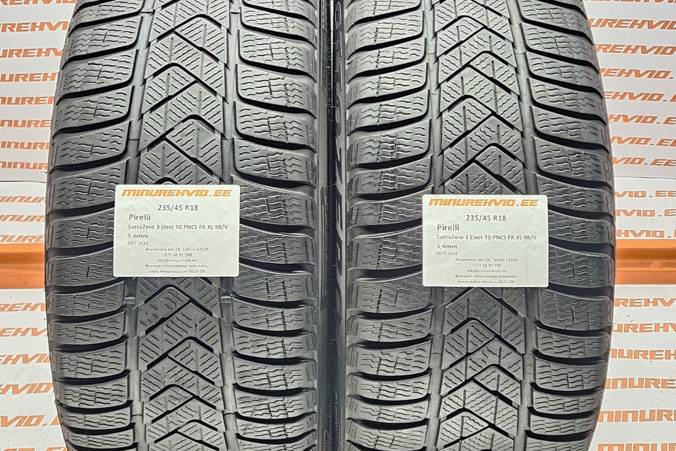 Kasutatud lamellrehv 235/45R18 Pirelli SottoZero 3 Elect T0 PNCS FR XL 98/V
