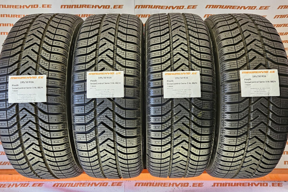 Kasutatud lamellrehv 195/50R16 Pirelli SnowControl Serie 3 XL 88/H