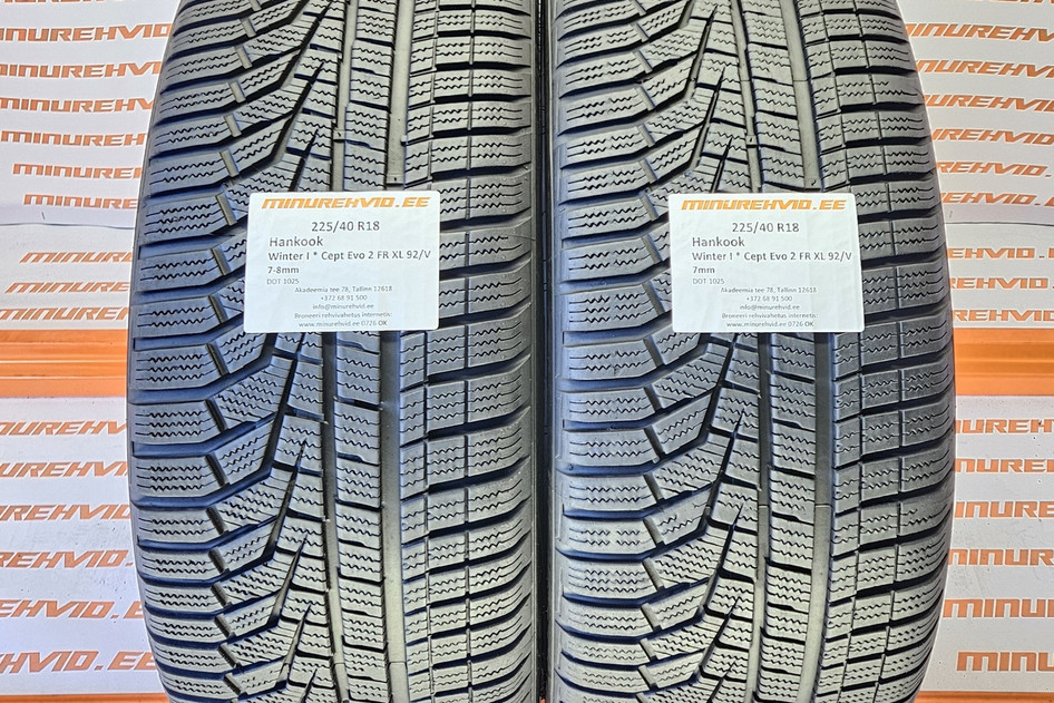 Used studless winter tire 225/40R18 Hankook Winter I * Cept Evo 2 FR XL 92/V