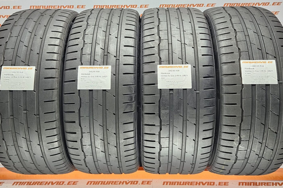 Подержанный летняя шина 245/45R18 Hankook Ventus S1 Evo 3 FR XL 100/Y 2x1620 2x1420