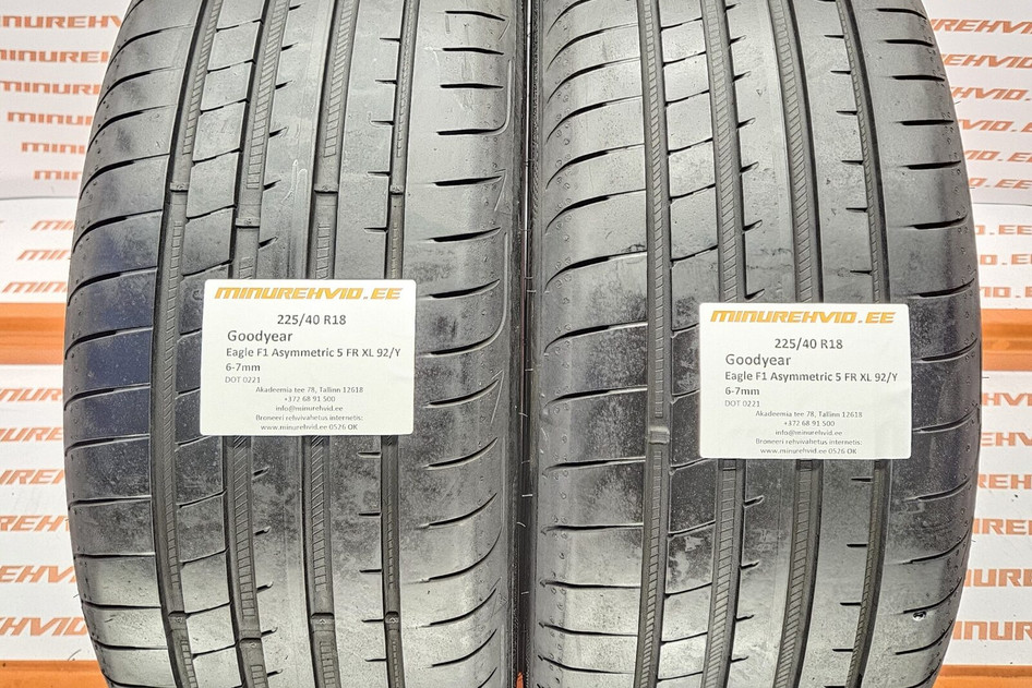 Kasutatud suverehv 225/40R18 GoodYear Eagle F1 Asymmetric 5 FR XL 92/Y 0221