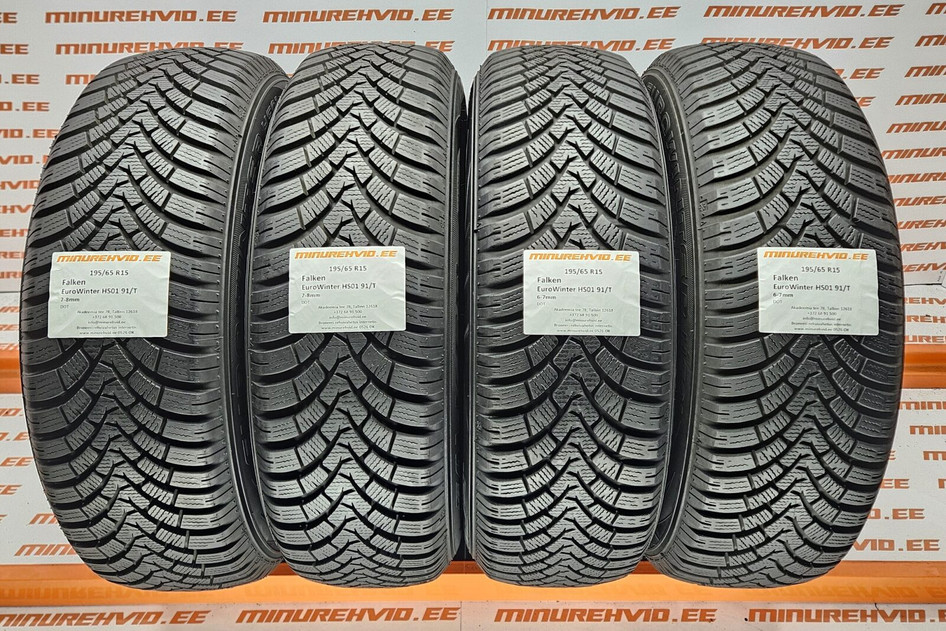 Used studless winter tire 195/65R15 Falken EuroWinter HS01 91/T