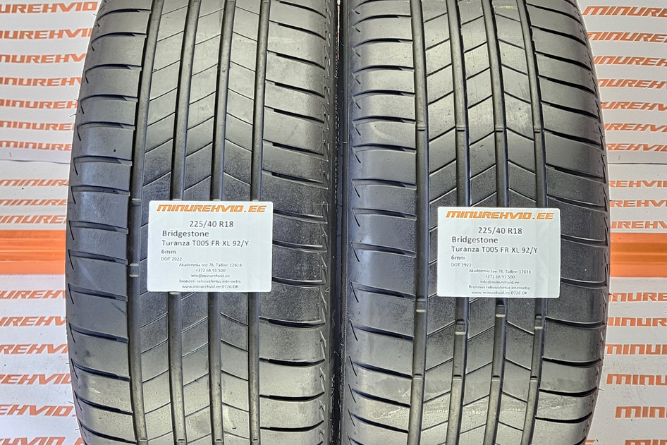 Used summer tire 225/40R18 Bridgestone Turanza T005 FR XL 92/Y 2922