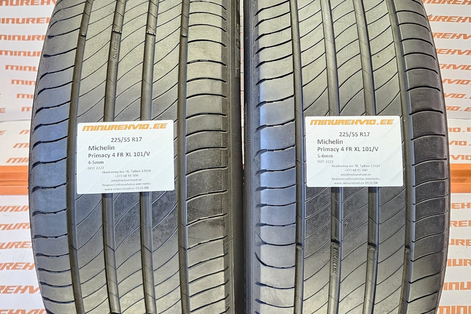 Подержанный летняя шина 225/55R17 Michelin Primacy 4 FR XL 101/V