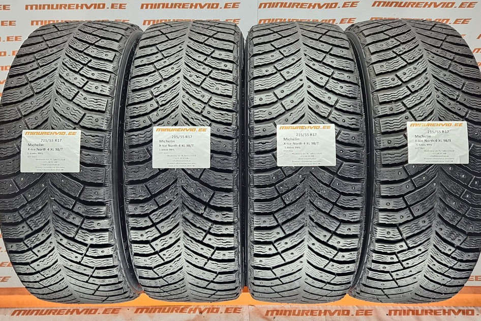 Подержанный шипованная шина 215/55R17 Michelin X-Ice North 4 XL 98/T 2x3622 2x 0322