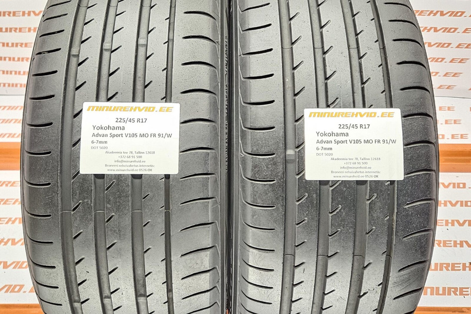 Kasutatud suverehv 225/45R17 Yokohama Advan Sport V105 MO FR 91/W