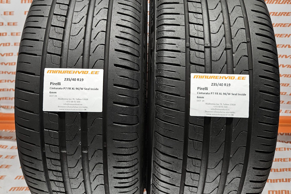 Used summer tire 235/40R19 Pirelli Cinturato P7 FR XL 96/W Seal Inside