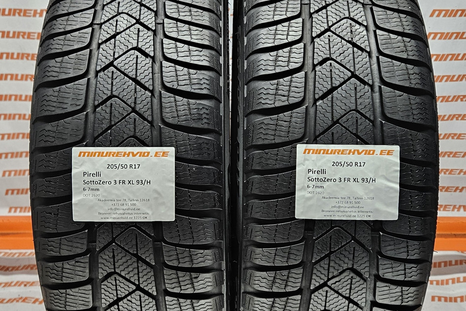Used studless winter tire 205/50R17 Pirelli SottoZero 3 FR XL 93/H