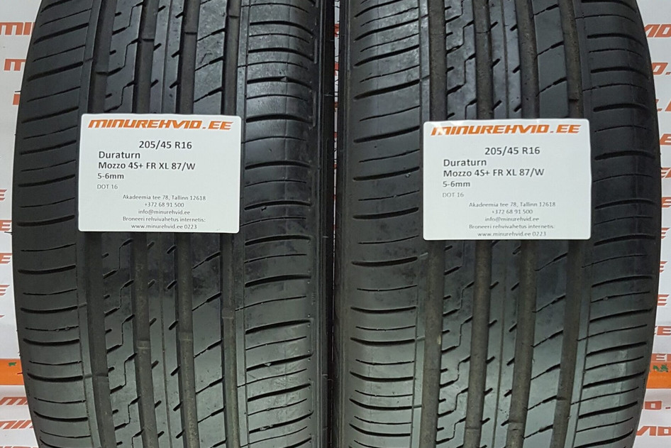 Used summer tire 205/45R16 Durun Duraturn Mozzo 4S+ FR XL 87/W