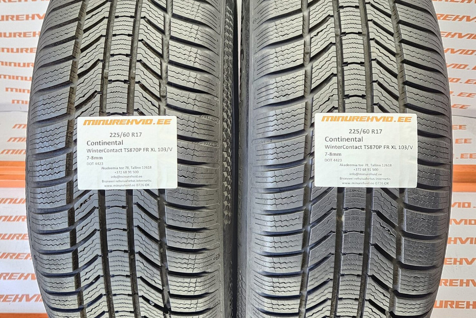 Used studless winter tire 225/60R17 Continental WinterContact TS870P FR XL 103/V
