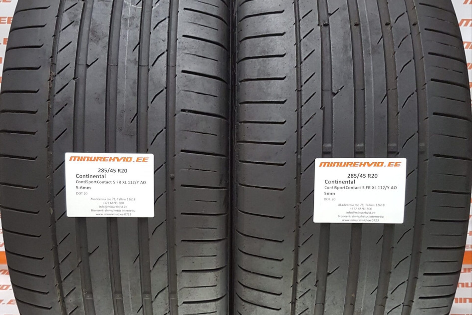 Kasutatud suverehv 285/45R20 Continental ContiSportContact 5 FR XL 112/Y AO