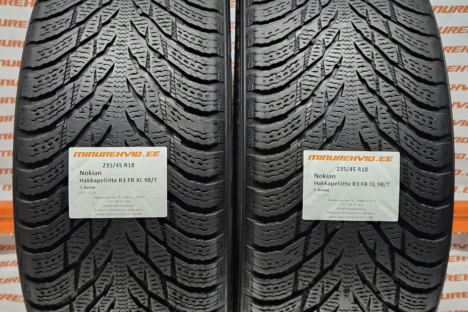 Used studless winter tire 235/45R18 Nokian Hakkapeliitta R3 FR XL 98/T