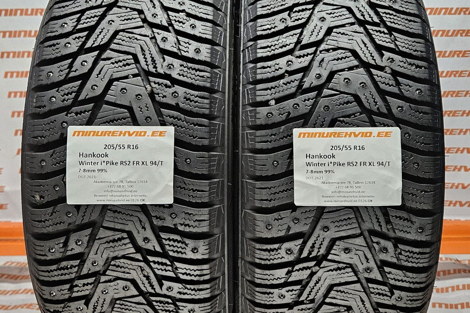 Подержанный шипованная шина 205/55R16 Hankook Winter i*Pike RS2 FR XL 94/T
