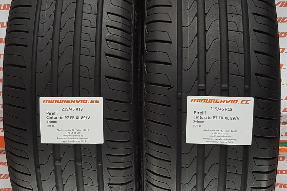 Kasutatud suverehv 215/45R18 Pirelli Cinturato P7 FR XL 89/V