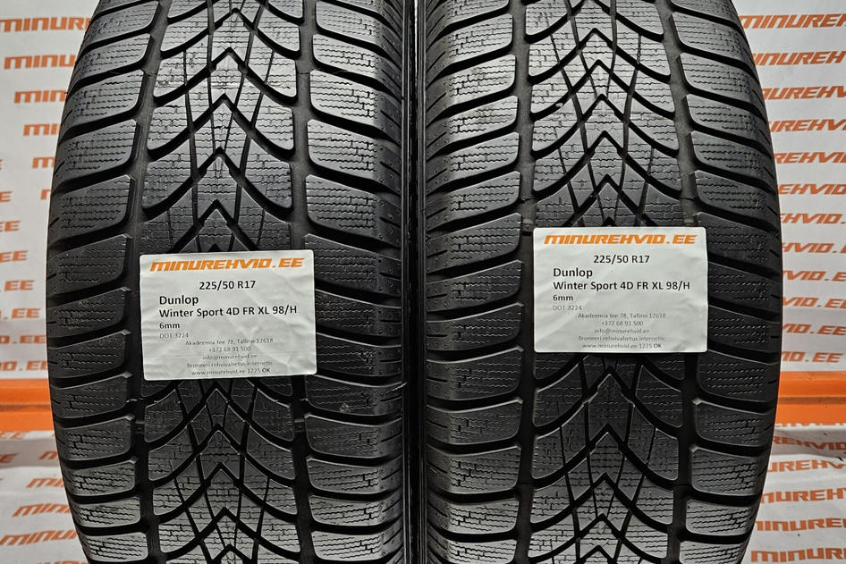 Used studless winter tire 225/50R17 Dunlop SP Winter Sport 4D FR XL 98/H