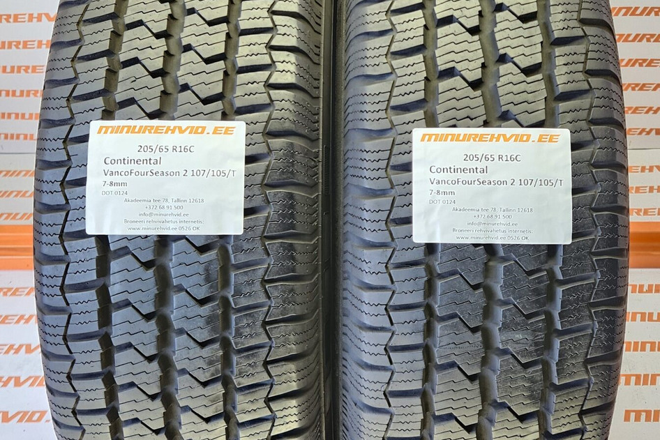 Kasutatud lamellrehv 205/65R16 Continental VancoFourSeason 2 107/105/T
