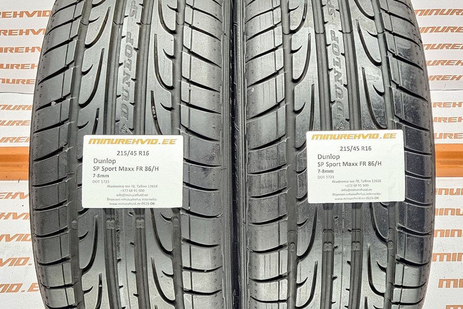 Kasutatud suverehv 215/45R16 Dunlop SP Sport Maxx FR 86/H