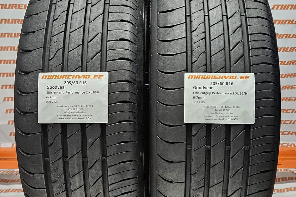 Подержанный летняя шина 205/60R16 GoodYear EfficientGrip Performance 2 XL 96/H