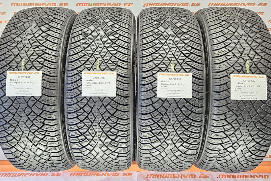 Подержанный нешипованная шина 205/55R17 Nokian Hakkapeliitta R5 XL 95/R