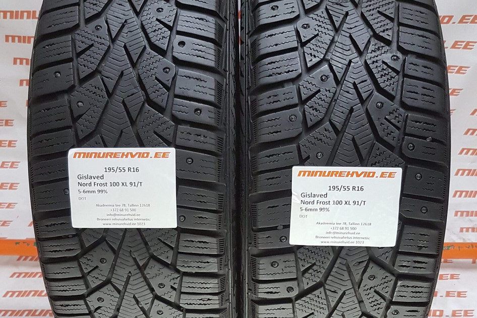 Used studded tire 195/55R16 Gislaved Nord Frost 100 XL 91/T