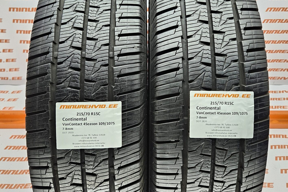 Used studless winter tire 215/70R15 Continental VanContact 4Season 109/107S