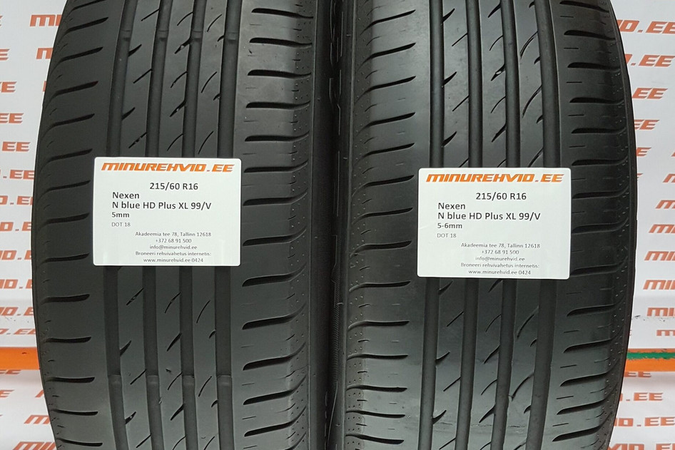 Used summer tire 215/60R16 Nexen N blue HD Plus XL 99/V
