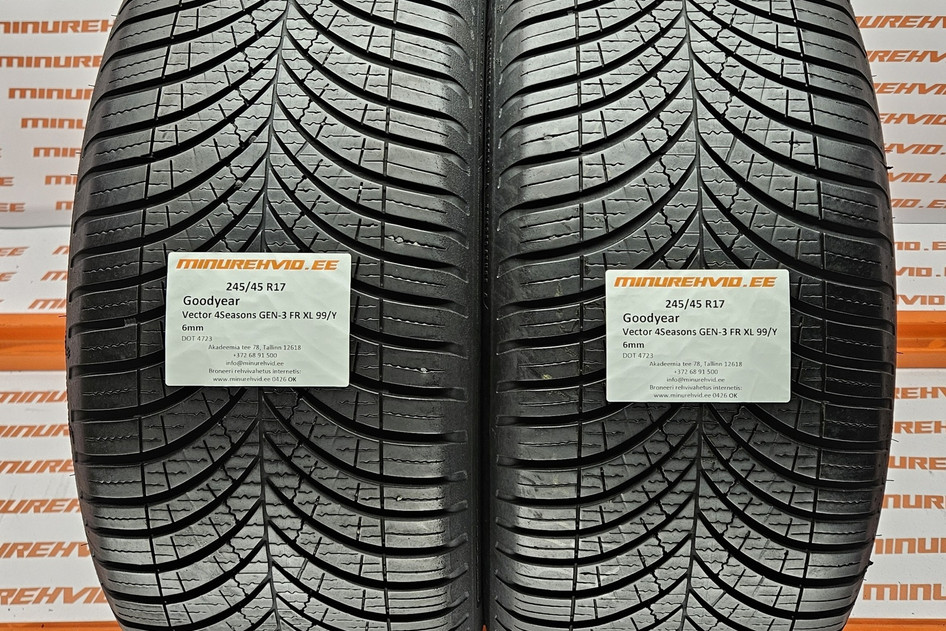 Подержанный летняя шина 245/45R17 GoodYear Vector 4Seasons GEN-3 FR XL 99/Y