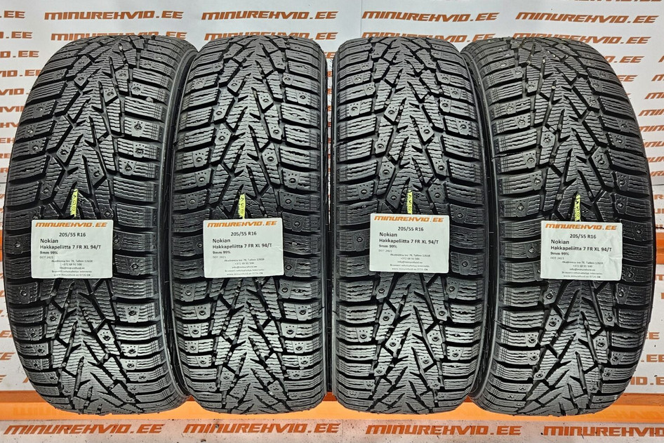 Used studded tire 205/55R16 Nokian Hakkapeliitta 7 FR XL 94/T